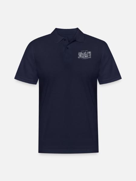 Amsterdam Damrak Houses - Men's Pique Polo Shirt - midnight navy