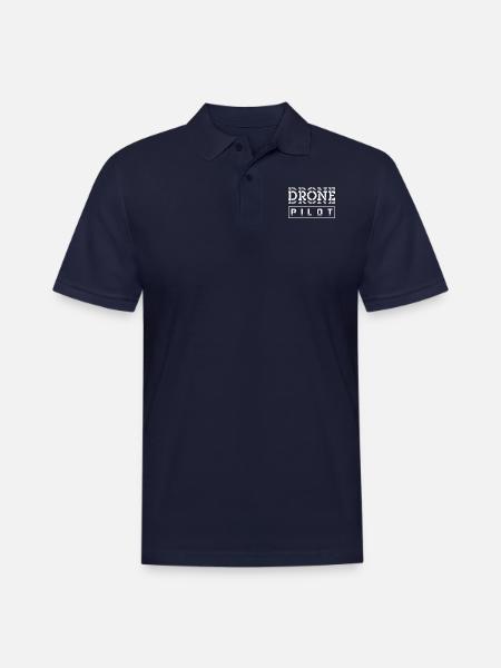 Drone Pilot Drones Uav - Men's Pique Polo Shirt - midnight navy