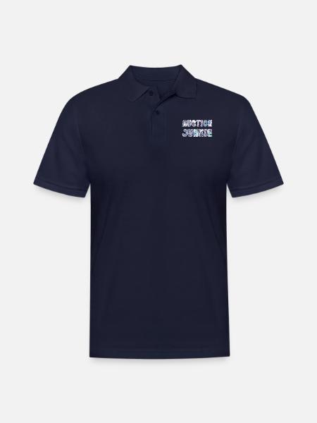 Auction Junkie paisley - Men's Pique Polo Shirt - midnight navy