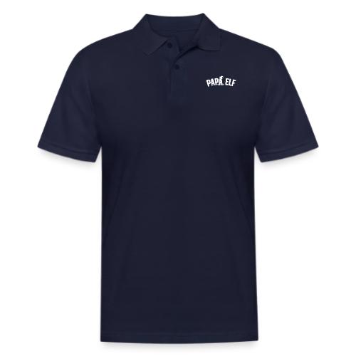 Papa Elf in White - Men's Pique Polo Shirt