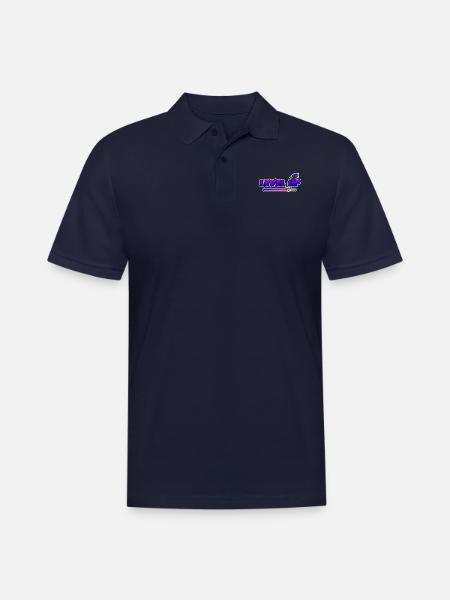 level up - Men's Pique Polo Shirt - midnight navy