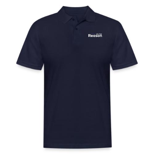 Be the Reason Logo (White) - Men's Pique Polo Shirt
