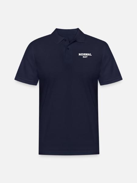 normal day - Men's Pique Polo Shirt - midnight navy