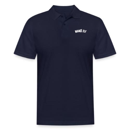 Mama Elf in White - Men's Pique Polo Shirt