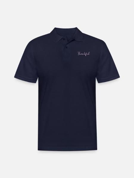 thankful - Men's Pique Polo Shirt - midnight navy