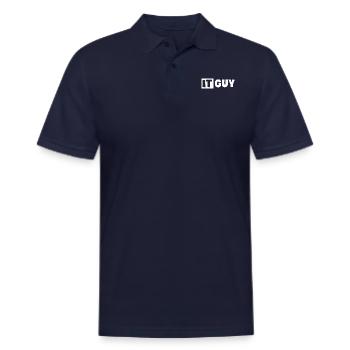 IT Guy Funny Information Technology Tech - Men's Pique Polo Shirt - midnight navy - Front