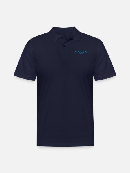water - Men's Pique Polo Shirt - midnight navy