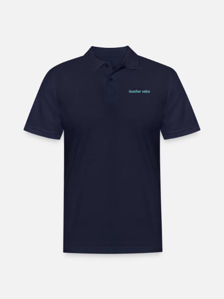 teacher voice - Men's Pique Polo Shirt - midnight navy