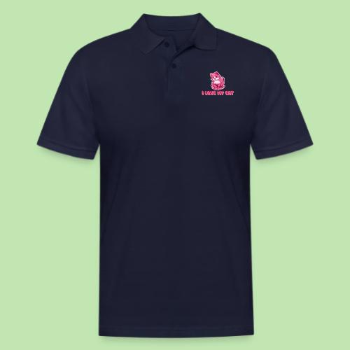 I love my cat - Men's Pique Polo Shirt