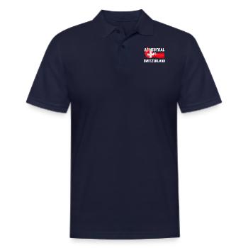 As Neutral As Switzerland - Men's Pique Polo Shirt - midnight navy - Front