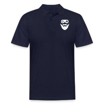 Gamer jeu vidéo niveau nerd ordinateur cadeau giftidea - Polo en coton piqué pour hommes - marine foncé - Devant