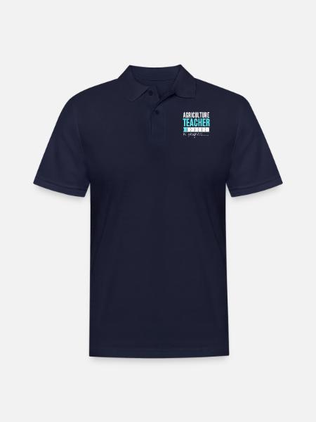 agriculture teacher in progress - Men's Pique Polo Shirt - midnight navy