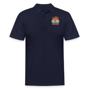 Funny Gold Panning Gold Prospectors All I Need Pan - Men's Pique Polo Shirt - midnight navy - Front