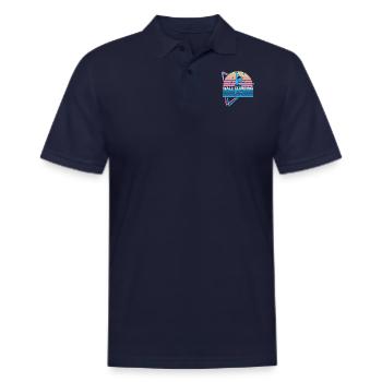 Wall Climbing Wall Climber Retro - Men's Pique Polo Shirt - midnight navy - Front
