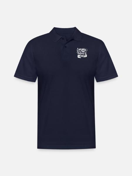 FUNNY QUOTE EVERY ONE - Men's Pique Polo Shirt - midnight navy