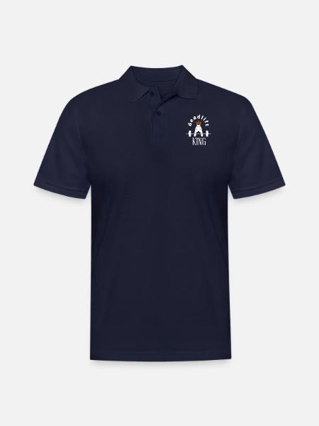 KINK DEADLIFT - Men's Pique Polo Shirt - midnight navy
