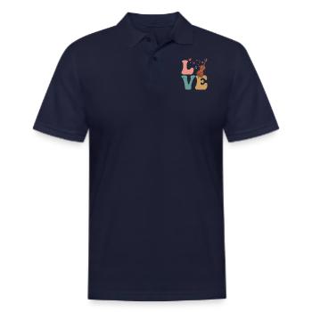 Cello Instrument Cellist LOVE - Men's Pique Polo Shirt - midnight navy - Front
