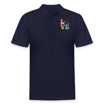 Clarinet Instrument Clarinetist LOVE - Men's Pique Polo Shirt - midnight navy - Front