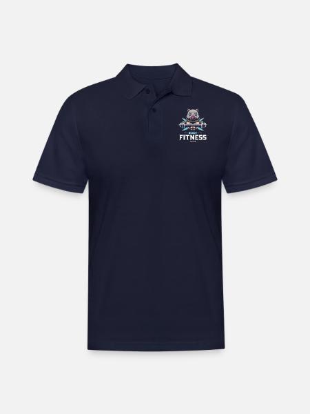 Crunch Time Fitted - Men's Pique Polo Shirt - midnight navy