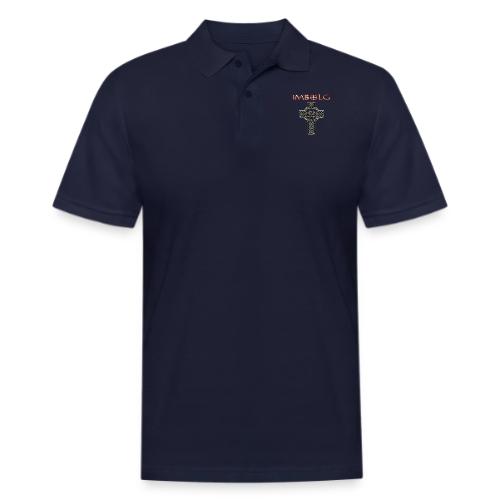Imbolg Steel Logo with Celtic Cross - Men's Pique Polo Shirt