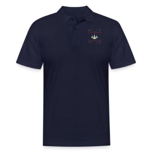 Beautiful Green Christmas Tree Graphic - Men's Pique Polo Shirt