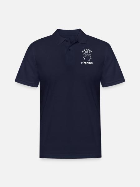 My Next Piercing - Men's Pique Polo Shirt - midnight navy