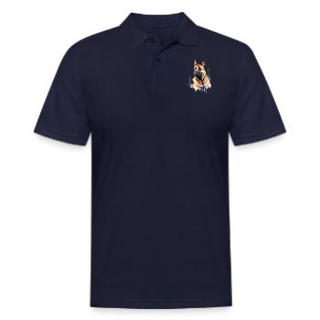 Belgian Malinois - Men's Pique Polo Shirt - midnight navy - Front