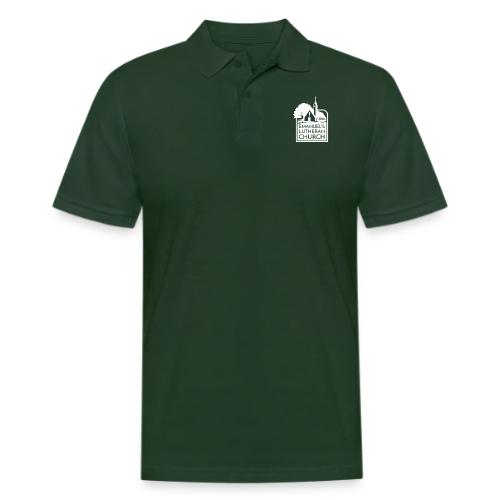 Single Vertical white2 - Men's Pique Polo Shirt