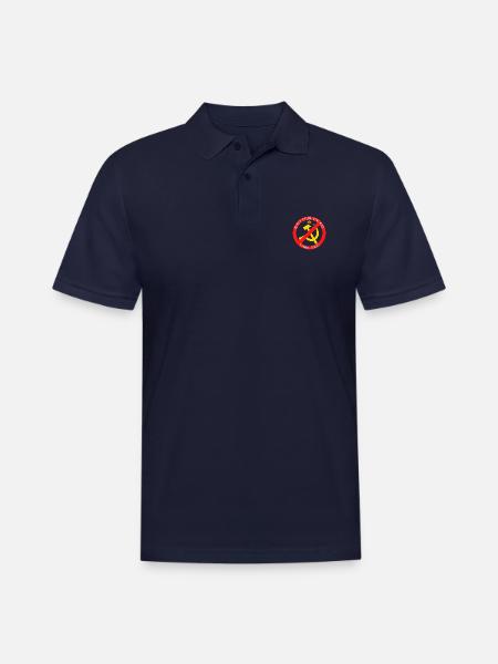 Better Dead Than Red Hammer and Sickle - Men's Pique Polo Shirt - midnight navy