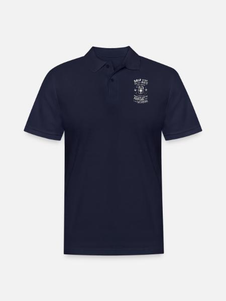 Quad Over Ice - Men's Pique Polo Shirt - midnight navy