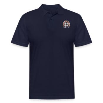 Performer Rainbow Leopard Funny Performer - Men's Pique Polo Shirt - midnight navy - Front