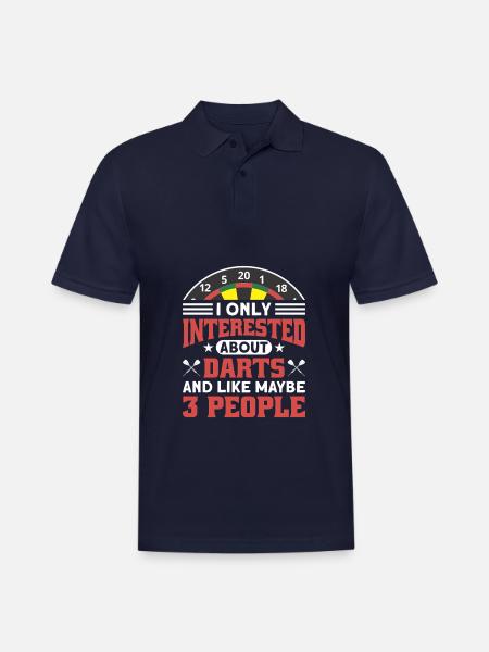 Darts Dart Player - Men's Pique Polo Shirt - midnight navy
