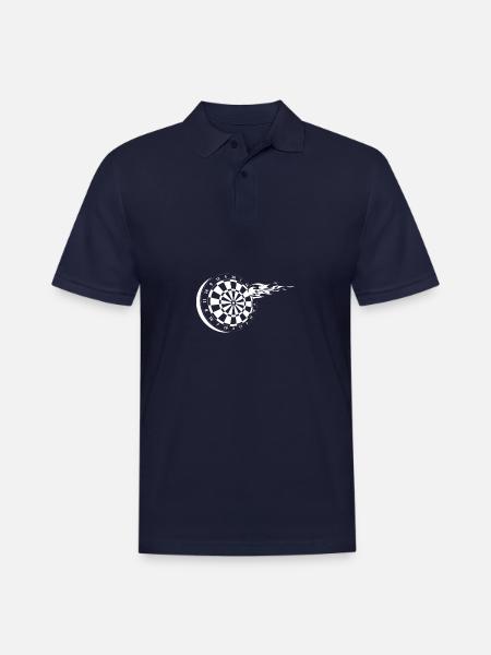 Darting Darts Flame - Men's Pique Polo Shirt - midnight navy