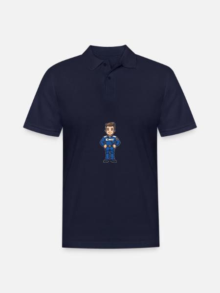 Emt Paramedic - Men's Pique Polo Shirt - midnight navy
