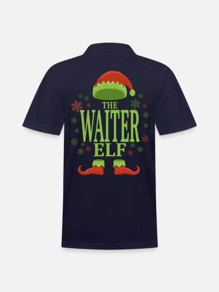 Waiter Christmas Elf - Men's Pique Polo Shirt - midnight navy