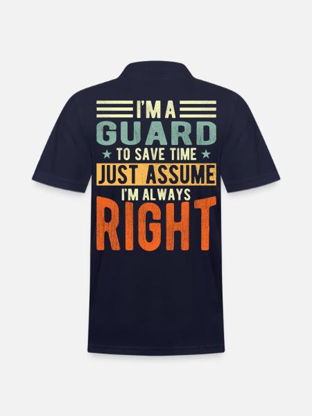 Guard - Men's Pique Polo Shirt - midnight navy