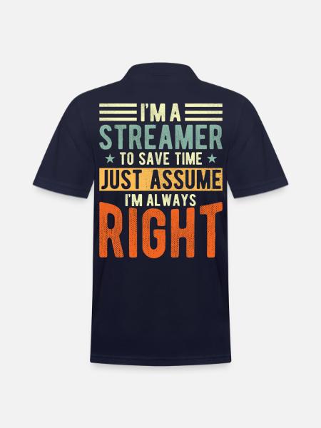 Streamer - Men's Pique Polo Shirt - midnight navy