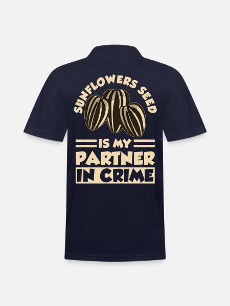Sunflower Seeds - Men's Pique Polo Shirt - midnight navy