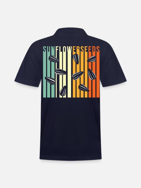 Sunflower Seeds - Men's Pique Polo Shirt - midnight navy
