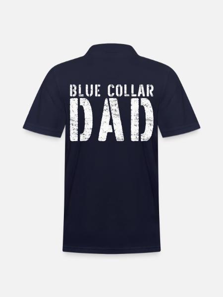 Blue Collar Dad - Men's Pique Polo Shirt - midnight navy