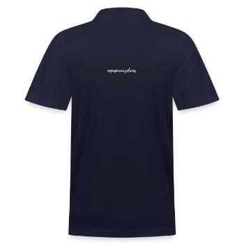 ah, snap! (henna) - Men's Pique Polo Shirt - midnight navy - Back