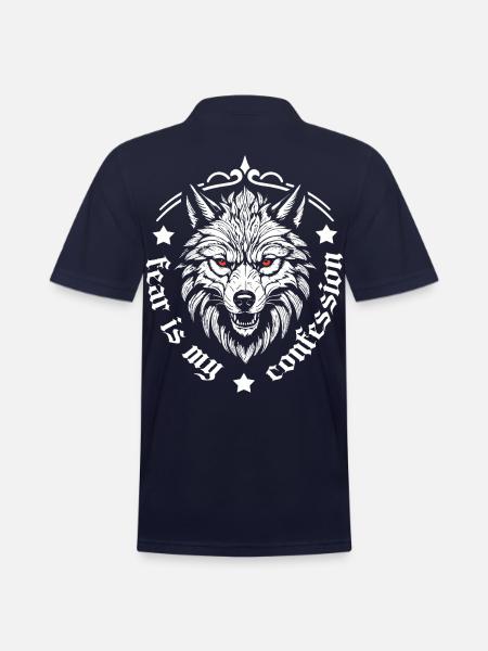 Fear - Men's Pique Polo Shirt - midnight navy