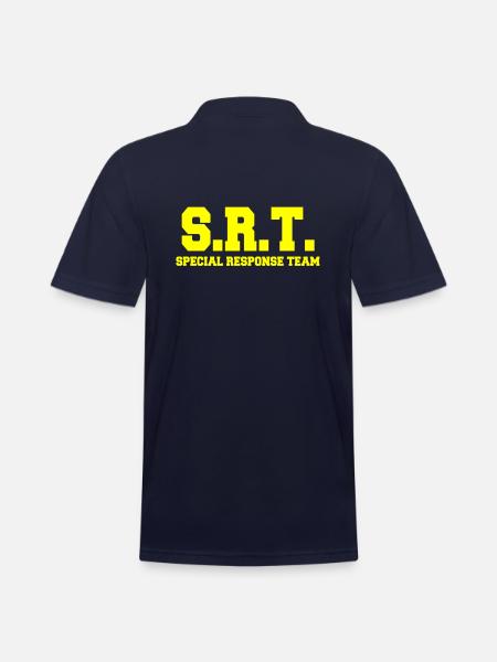 SPECIAL RESPONSE TEAM - Men's Pique Polo Shirt - midnight navy