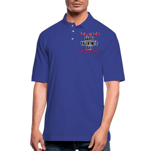 Design Expresses Love, Vibrant Lines of Much Love - Men's Pique Polo Shirt