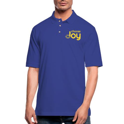 ChooseJoy in Yellow (compact) - Men's Pique Polo Shirt
