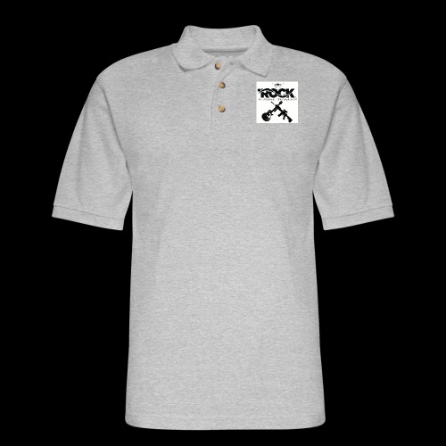 Eye Rock & Support The Troops - Men's Pique Polo Shirt