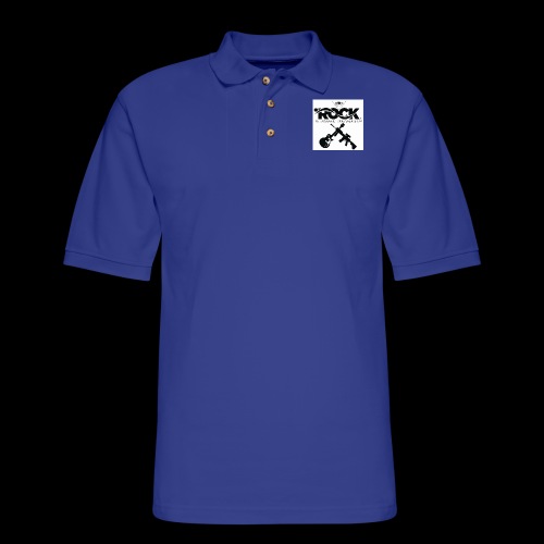 Eye Rock & Support The Troops - Men's Pique Polo Shirt