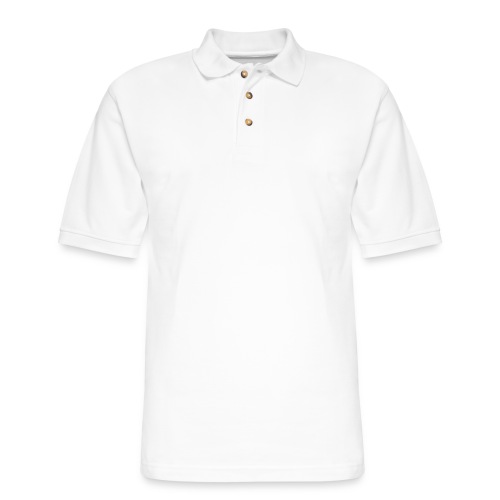 Logo emblem WHITE no bg - Men's Pique Polo Shirt