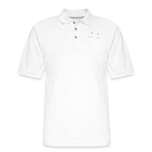 FlyGirlTextWhite W Black png - Men's Pique Polo Shirt