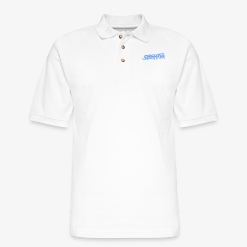 Retro Logo Glitch 2 - Men's Pique Polo Shirt